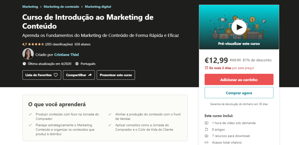 melhores cursos de marketing de conteúdo